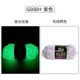thumbnail image 1 of Zhuge rollo de hilo de crochet luminoso de 50 g, hilo de costura brillante para manualidades, manualidades, tejido, costura, 76,5 yardas por rollo, morado, 1 of 3