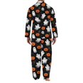 thumbnail image 5 of Dwelliawo Pink Ghost Halloween Pajama Set Stars Pjs Sets for Men Soft Button Sleep Wear Set White 2xL, 5 of 5