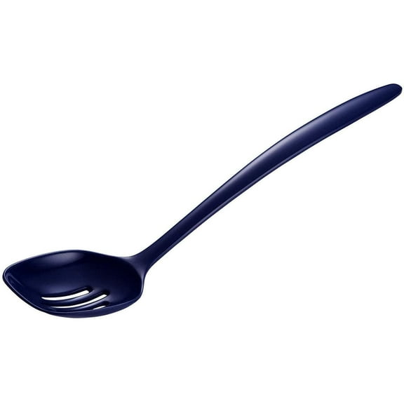 Gourmac 12-Inch Melamine Slotted Spoon, Cobalt Blue