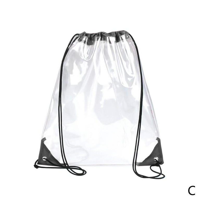 Clear Cinch Up Bag Drawstring Plastic Backpacks