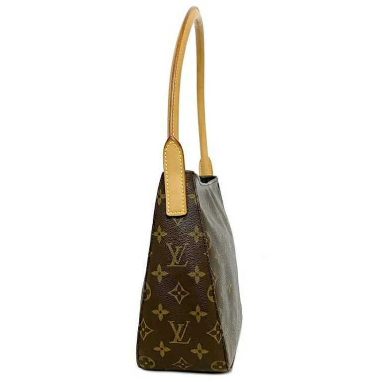 Authenticated Used Louis Vuitton Looping MM Brown Beige Monogram M51146  FL0081 LOUIS VUITTON Handbag Ladies Nume Leather 
