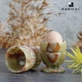 thumbnail image 5 of Radicaln Green Marble 2.5" Handmade Egg Cups Set of 2 – Natural Stone Boiled Egg Holders for Breakfast, Brunch, Table Décor, Kitchen Accessories & Gift Ideas, 5 of 8