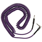 Fender J Mascis Straight to Angle Instrument Cable - Purple Coil - 30 ft.