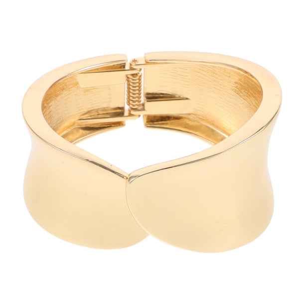 BRIGHTFUFU Brazaletes gruesos para mujer, brazaletes abiertos, brazalete geométrico minimalista Irregular, joyería para novia y mamá