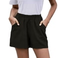 thumbnail image 2 of Kelon Women's Casual Pants, Women Casual Summer Shorts Elastic High Waisted Short Pants with Pockets Casual Loose Pant Summer Outfits, L, 2 of 4
