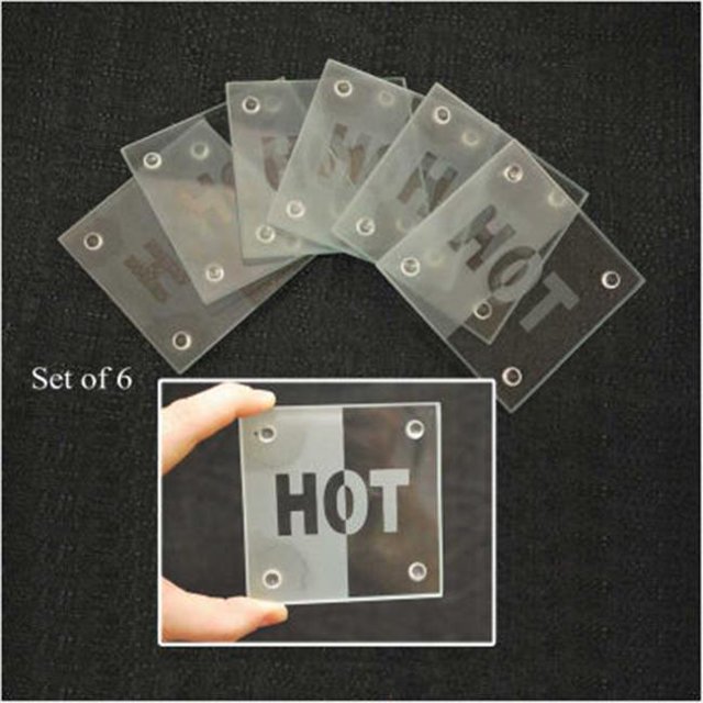 McGowan TT00120 Tuftop Hot on Clear Coasters Set of 6