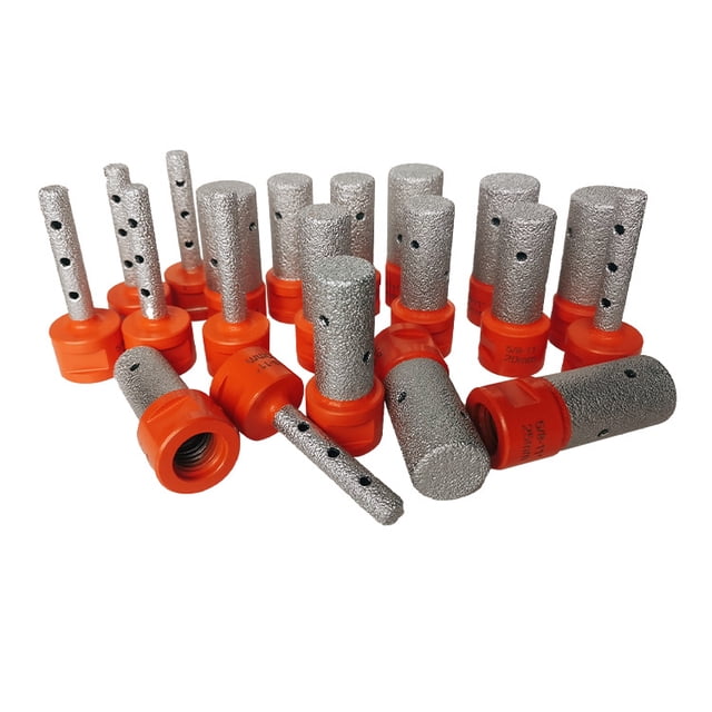 Professional Diamond Brazed Router Bit for Granite & Quartz Stone Processing - 5/8-11 Shank, 25mm Cutting Diameter, Versatile Straight Edge Trimmer with Precision Grinding & Drilling Performance,