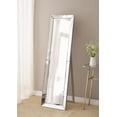 thumbnail image 5 of Kenroy Home Chauncey 64'' x 18'' Full Length Mirror with Stand , Standing Large Floor Mirror with Beveled Mirror Frame for Bedroom, Living Room, or Bathroom, Silver, 5 of 8