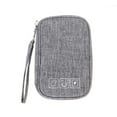 thumbnail image 2 of Trayknick Waterproof Cable Organizer Bag Undeformable Polyester Tech Cord Storage Pouch Electronics Accessories Dark Gray, 2 of 13