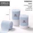 thumbnail image 3 of Cinta de chifón azul bebé de DORIS HOME, 5 cm x 6,5 m, 3 rollos, 3 of 6