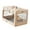 Light Pink, variant on Collapsible Puppy Crate Foldable Cat Carrier Portable Bunny Cage PP Iron Wire Material for Kitten Dog Rabbit