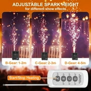 JAJALUYA 2Pack Cold Spark Machine DMX Firework Machine 3-16ft Adjustable for Wedding Stage Party DJ Disco, Black
