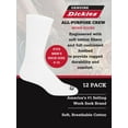 thumbnail image 6 of Dickies Men's Value Work Crew Socks, 24 Pack- White Size 6-12, 6 of 6