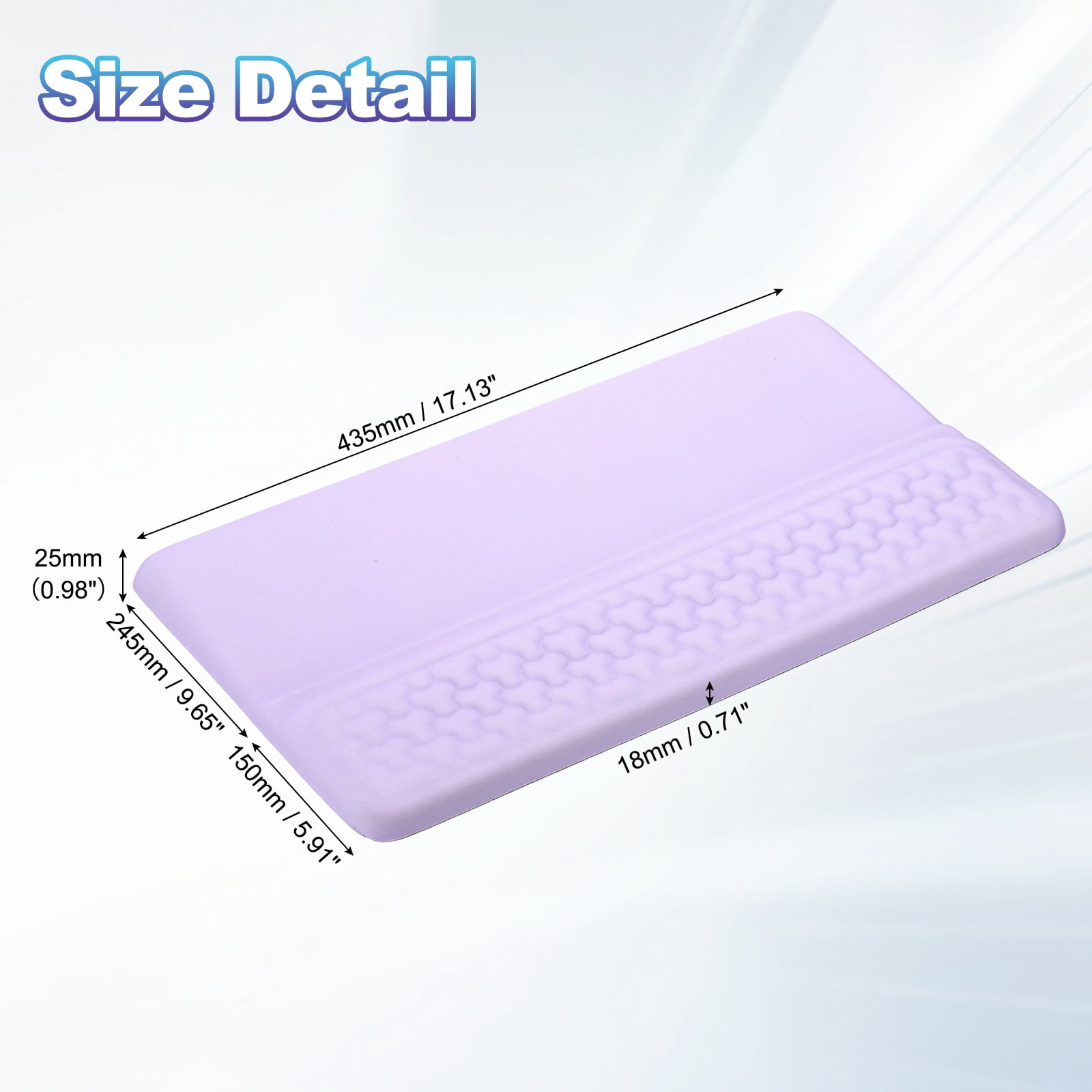 Uxcell Computer Keyboard Stand with Wrist Rest, Computer Wrist Support Pad, Keyboard Stand Riser Holder Pad for Office Desk Gaming Home, Purple
