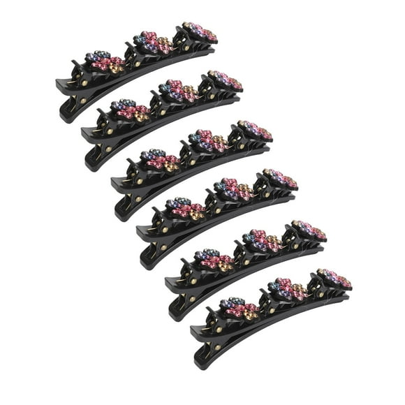 Hairstyle Braided Hair Clip, Reusable Braided Hair Clips Plastic 6pcs Colorful for Makeup for Girls