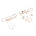 thumbnail image 1 of 2pcs Oro Metal Perla Rhinestone Mariposa Broche Grandes Pernos De Seguridad, 1 of 8