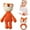 Fox, variant on 2PC Wooden Baby Fox Rattle & Crochet Doll Plush Stuffed Fox Animals Toy for Newborn Baby 3-6 Months | 100% Handmade Infant Soothe Toys for Sensory and Early Grips Development
