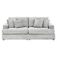 thumbnail image 5 of 3 Seater Corduroy With 4 Pillows, Cozy, Gray Spacious Couch, 5 of 5