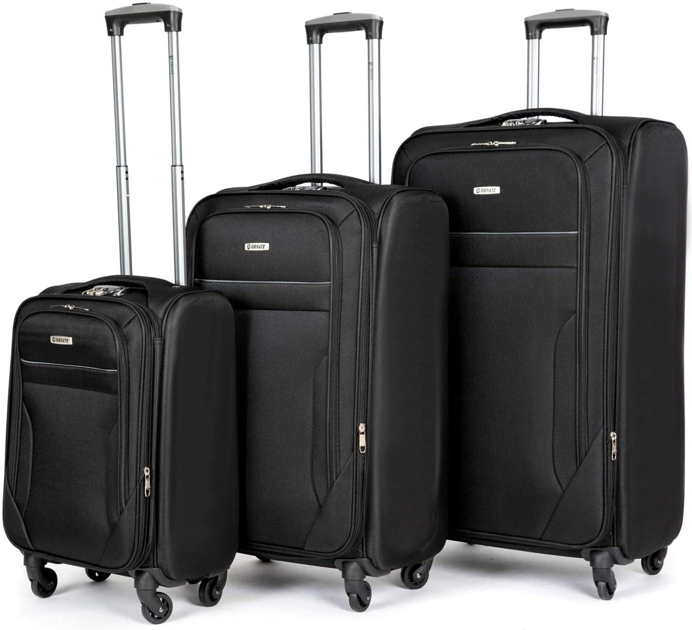 Ornate 3 Piece Luggage sets with Spinner Wheels (Sizes 20 Inch, 26 Inch ...