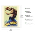 thumbnail image 2 of King Kong - Starring Fay Wray and Robert Armstrong - Vintage Film Movie Poster by S. Barrett McCormick & Bob Sisk c.1933 - Fine Art Matte Paper Print (Unframed) 16x20in, 2 of 4