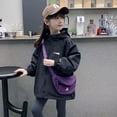 thumbnail image 1 of Chaqueta de material impermeable para niñas, chaqueta deportiva con capucha de moda para niñas pequeñas de otoño, 1 of 6