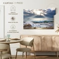 thumbnail image 4 of Elephant Stock Ocean At Sunrise Wall Art - Horizontal Canvas Wall Art - Living Room Wall Decor - Beach Canvas - Beige And Blue Decor - 30" x 20", 4 of 4