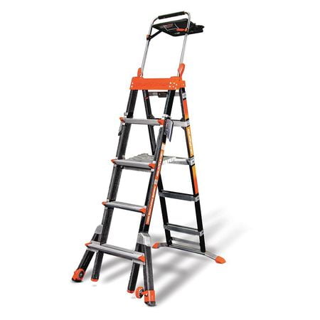 - LITTLE GIANT Multipurpose Ladder,IA,300lb,Fibrgls,8ft 15130-920