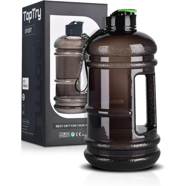 Large Capacity Sports Water Jug with Handle and Strap, Leak Proof Gym