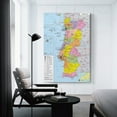 thumbnail image 3 of Portugal Map Posters Posters Wall Art Painting Canvas Gift Living Room Prints Bedroom Decor Poster Artworks 24x36inch(60x90cm), 3 of 6