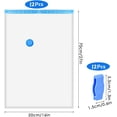 thumbnail image 2 of PinesC Vacuum Storage Bags, 12 Pack 70x50cm Self Sealing Vacuum Bags, Space Saving Travel Bags Vacuum, Large Compression Storage Bag, Reusable Clothing Storage Bags Vacuum, for Cloth, 2 of 5