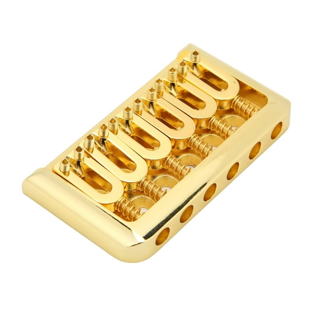 Guitar Bridge, Safe Bottom Stringing Anti Deformation Metal Hardtail Guitar Bridge Standard For Electric Guitar Gold,Silver