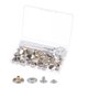 thumbnail image 1 of Kit de Sujetadores de Presión de 12 Juegos Unique Bargains Cobre 15mm Tono Plateado con Herramientas y Caja, 1 of 7
