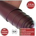 thumbnail image 2 of ELW Tooling Leather 5/6 OZ 2-2.4mm Thickness  Burgundy  8"x12" 2PCS Finished Full Grain Leather Cowhide Handmade Perfect for Crafting, Sewing, Molding, Workshop, 2 of 6