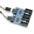 thumbnail image 5 of Motherboard USB 2.0 9Pin Header 1 To 4 Extension Hub Splitter Adapter Converter 30CM 9-Pin Internal Cable,1 x Motherboard Extension Cable,Black, 5 of 6