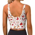 thumbnail image 4 of Picia Gingerbread Holiday Sweets Sports Bra for Women,Padded Strappy Sports Bras Medium Support Yoga Bra with Removable Cups,Running Yoga Bra-XX-Large, 4 of 9