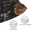 thumbnail image 3 of Yiaed Gold Pattern Black Skull Print Brushed Microfiber Envelope Pillowcases, Standard,Envelope Closure Pillow Cases(No pillow core)-14"x20", 3 of 6
