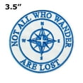 thumbnail image 2 of Not All Who Wander Compass Embroidered Patch Iron/Sew On Applique Souvenir, 2 of 2