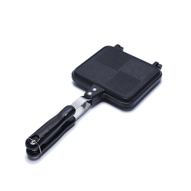 Sartén para sándwich de doble cara antiadherente plegable para freír pan, tostadas, desayuno, máquina para hacer panqueques