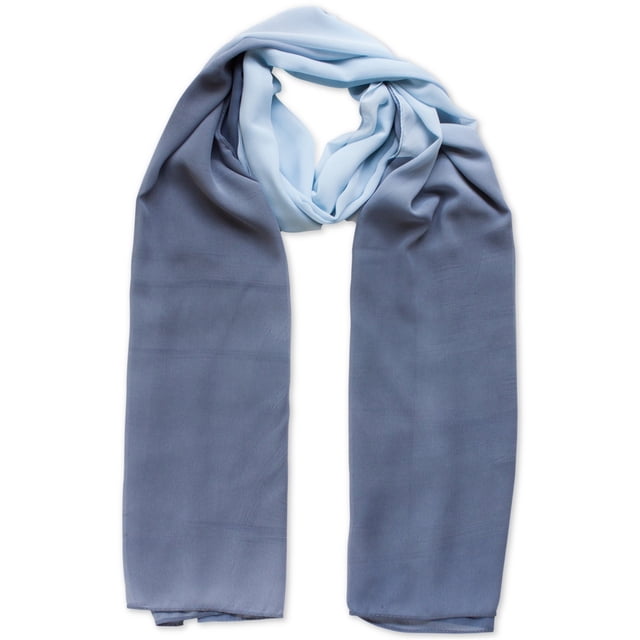 Verona Collection Mujer Hand Dyed Ombre Hijab Bufanda Wrap, Azul, Talla única