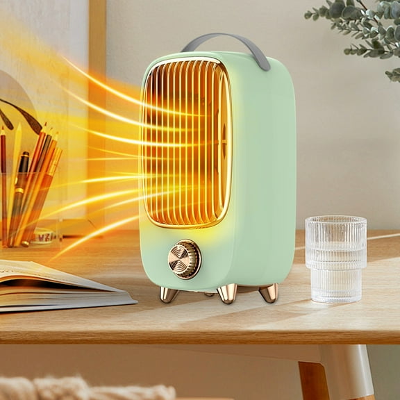 Energy Saving Mini Heater 900W - Portable Desktop Heater for Office, Bathroom, Dorm, Silent Ceramic Heater with Overheat Protection, Space Heater for Small Room, 2-Speed Adjustable, 220V