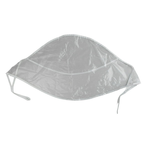 Rain Bonnet with Visor - Clear Rain Hat and Scarf to Protect Hairstyles from Wet Weather, Women's and Lady's Rain Cover
