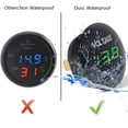 thumbnail image 4 of Mini LED Round Digital Voltmeter Battery Tester 12 Volt / 24Volt Voltage Meter Waterproof for Car Motorcycle Boat 2 Pieces Green, 4 of 7