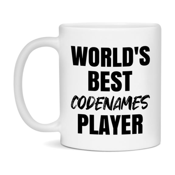 World's Best Codenames Player Mug, Funny Card Game Player Gift, 11Oz Or 15Oz White Ceramic Mug