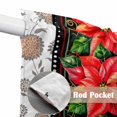 thumbnail image 4 of Red Christmas Swag Valances for Windows 2 Pack, Kitchen Window Curtains 36 Inch Length, Xmas Botanical Poinsettia Privacy Swag Curtains for Living Room/Bathroom with Rod Pocket 36"x36", 4 of 8