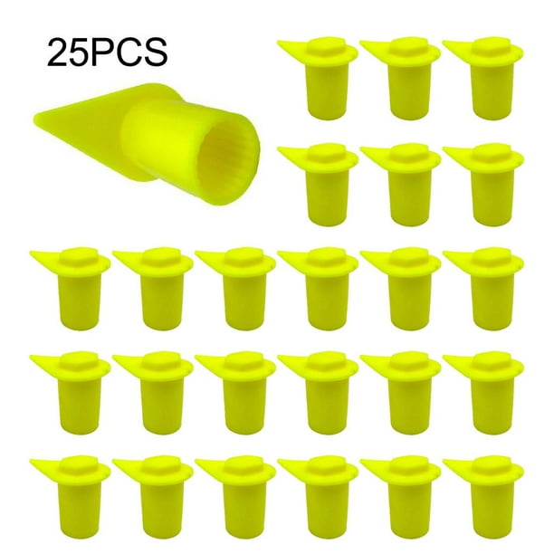 TENCE 25pk x 21mm Dust Cap Wheel Nut Indicators Yellow Safety Wheel Nut