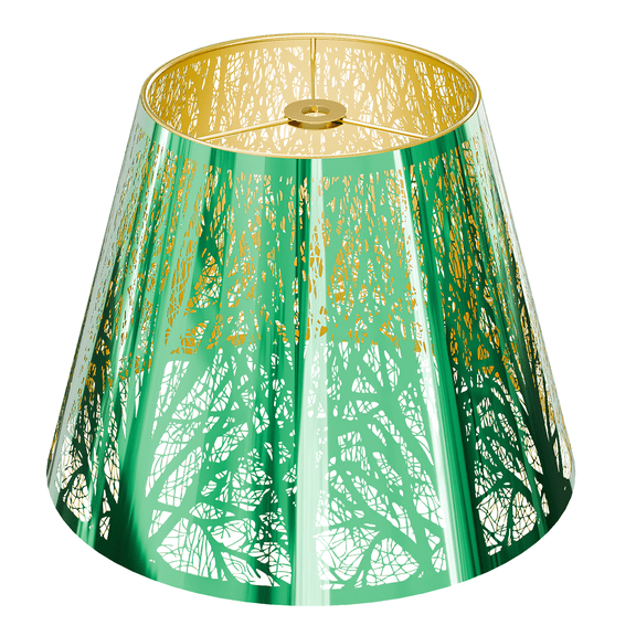 Medium Lamp Shade, SWAIFDEE Barrel Stainless Steel Lampshades For Table Lamp And Wall Lamp, Green Lamp Shade For Floor Lamp Cover, 6x10x7.5in, Spider