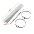 thumbnail image 5 of Protector De Calor Del Silenciador De Escape Cubierta Universal Del Protector De Calor de Tubo Silenciador De La Motocicleta Cubierta Del Protector Del Aislamiento(Recto sin agujeros)(Plata), 5 of 5