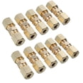 thumbnail image 6 of 10 PCS Brass Compression Fittings Connector 3/16" OD Hydraulic Brake Lines Union USA, 6 of 10