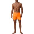 thumbnail image 2 of INSPIRE CHIC Men's Casual Lightweight Solid Color Elastic Waist Drawstring Summer Beach Board Shorts 32 Orange, 2 of 6