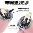 thumbnail image 5 of AQUAPHILE Insulated Tumbler with Leak-proof Lid and Straw, 30 oz Insulated Stainless Steel Coffee Mug with Handle, Travel Coffee Mug，Pink, 5 of 8